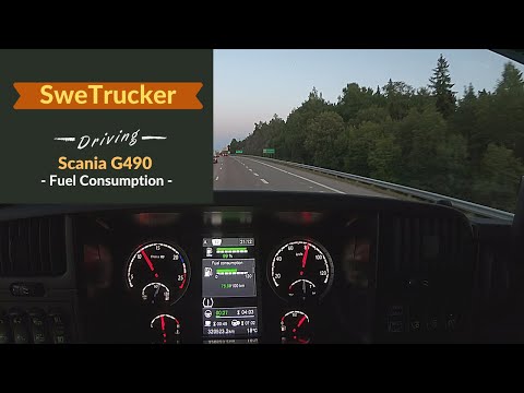 POV Driving Scania G490 - Fuel Consumption, 4K