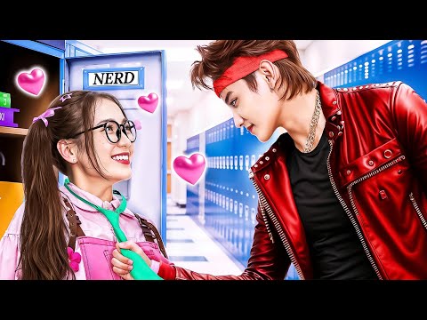 Good Girl Falls In Love With Bad Boy! Popular Boy Takes Advantage Of Nerd For Homework