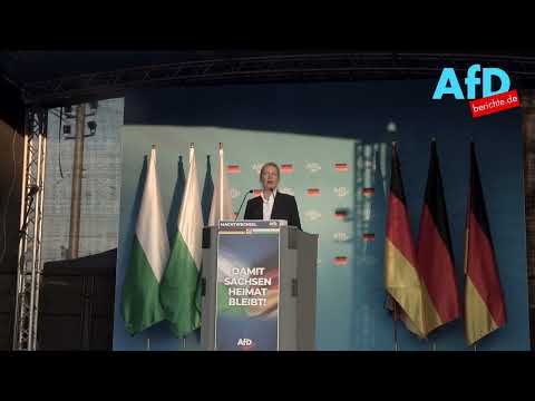 Deutsche Panzer rollen wieder gegen Russland, das ist eine Schande! Alice Weidel in Dresden