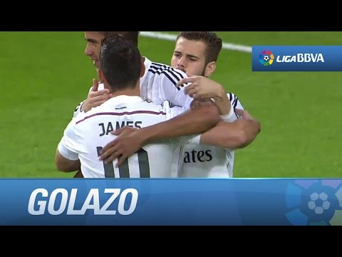 Golazo de falta de James (5-3) en el Real Madrid - Getafe CF