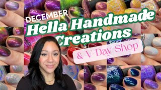 Hella Handmade Creations & Valentine’s Day Shop! 💕💝| December 2025 | Live Swatches