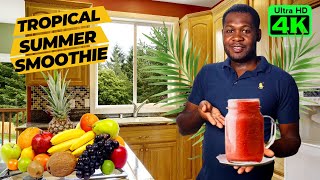 How To Make Watermelon+Pineapple Smoothie|| Summer Drink