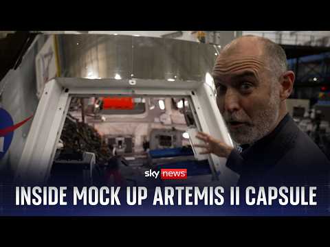 'It's tiny!': Sky News gets a look inside mock up Artemis II capsule