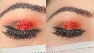 #glittereyeshadow #redeyemakeup #makeuptutorial