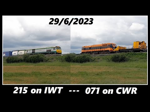 071 On CWR Train & 215 On IWT Liner @ The Curragh, Co. Kildare