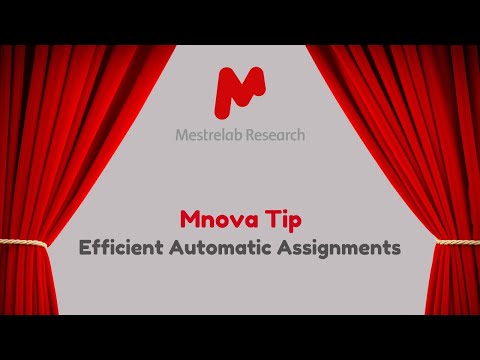 Mnova Tip 5 - Efficient Automatic Assignments