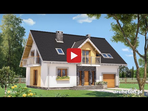 Projekt domu Zoltan - archeton.pl - z użytkowym poddaszem 180,8 m2