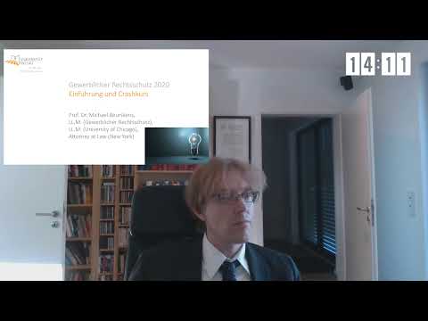 Crashkurs Gewerblicher Rechtsschutz WS 2020/2021