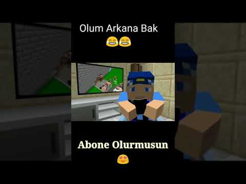 Kerem Komiser Arkana Bak 😂  - Minecraft Parodileri #shorts