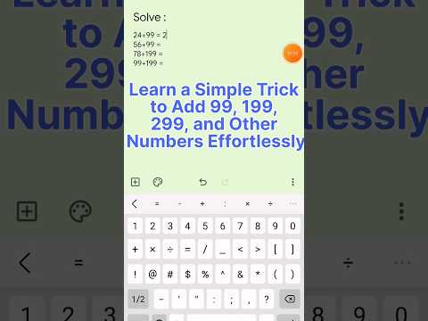 Quick Tip: How to Easily Add 99, 199, 299, and More!
