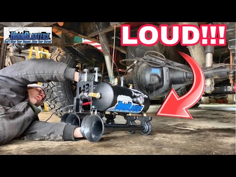 How To Install Train Horns! HornBlasters Spare Tire Delete