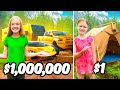 $1 vs $1 MILLION Camping! Trinity vs Madison