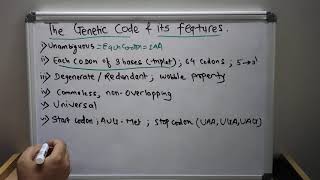 The genetic code and its feature | USMLE step 1 | Lecture 6