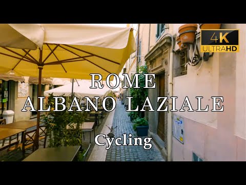 Cycling from Via Appia Antica to Albano Laziale in 4K