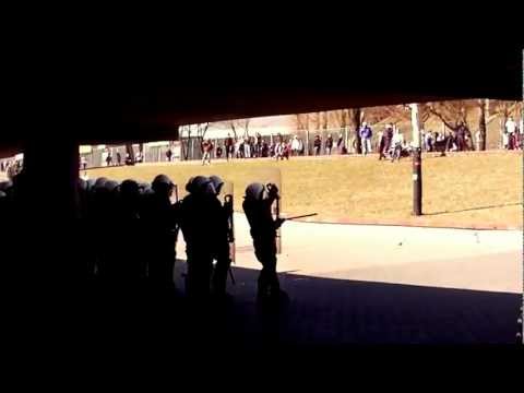 DERBY ŁODZI 2012 - Small battle with the Police