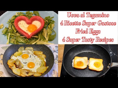 4 Ricette Super Gustose per una Cena con pochi Euro Gustosa -  Fried Eggs 4 Super Tasty Recipes