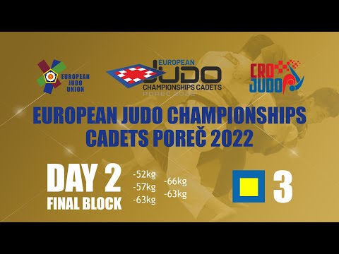 Day 2 - FINALS - Tatami 3 - European Judo Championships Cadet Porec 2022