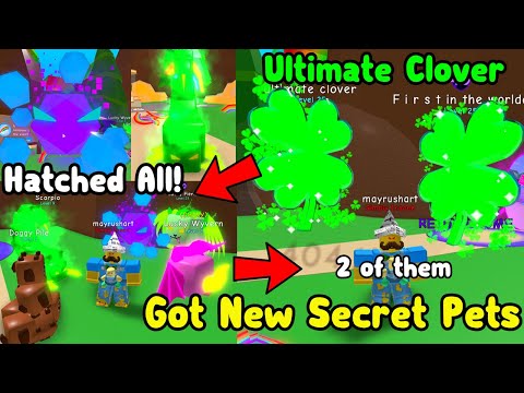 Got Ultimate Clover New Secret Pet! Hatched All New Legendary Update - Bubble Gum Simulator Roblox