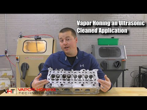 Removing corroded & contaminated material from a ultrasonic cleaned part - Vapor Honing Technologies