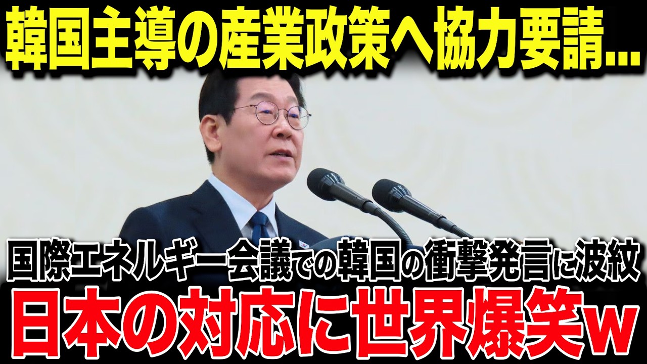 【海外の反応】韓国「日本には協力する権利を与える！」国際エネルギー会議で韓国主導の産業政策を発表！→その戦略があまりにアホすぎると全世界で話題にw