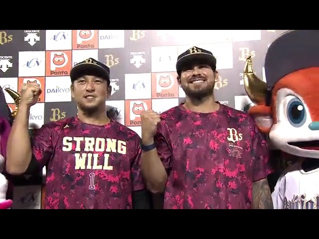 バファローズ・ロメロ選手・中島選手ヒーローインタビュー 2017/7/28 Bs-E