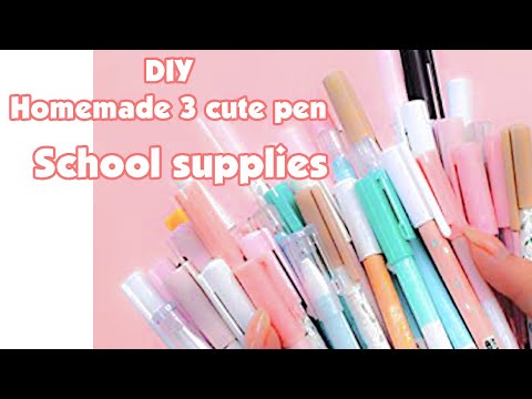 DIY 3 Cute Homemade pens  cheaps| Pen decoration ideas | DIY cute pens| DIY School supplies