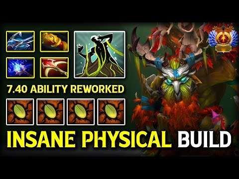 7.40 ABILITY REWORKED OFFLANE TREANT PROTECTOR With Insane Physical Build OP Hit Like A Truck DotA 2