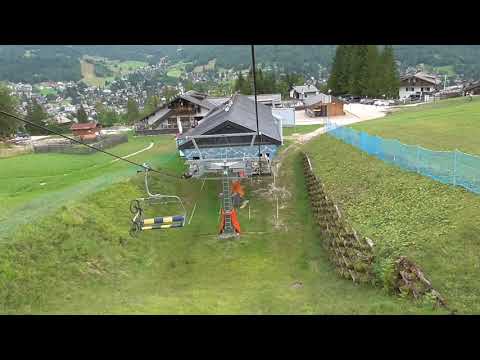 Discesa integrale seggiovia Agamatic "Gilardon - Roncato" - Cortina d'Ampezzo (BL)