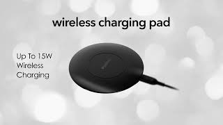 Mophie Essentials Wireless Charger Pad 15W Draadloze Oplader Zwart video