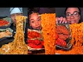 TIKTOK Mukbang Compilation Wingstop Buldak Dave S Hot Chicken Cane S More