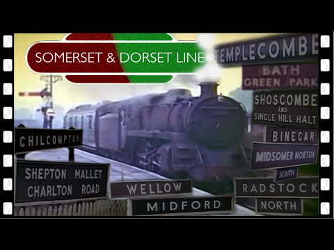 SOMERSET & DORSET LINE steam train ride 1963