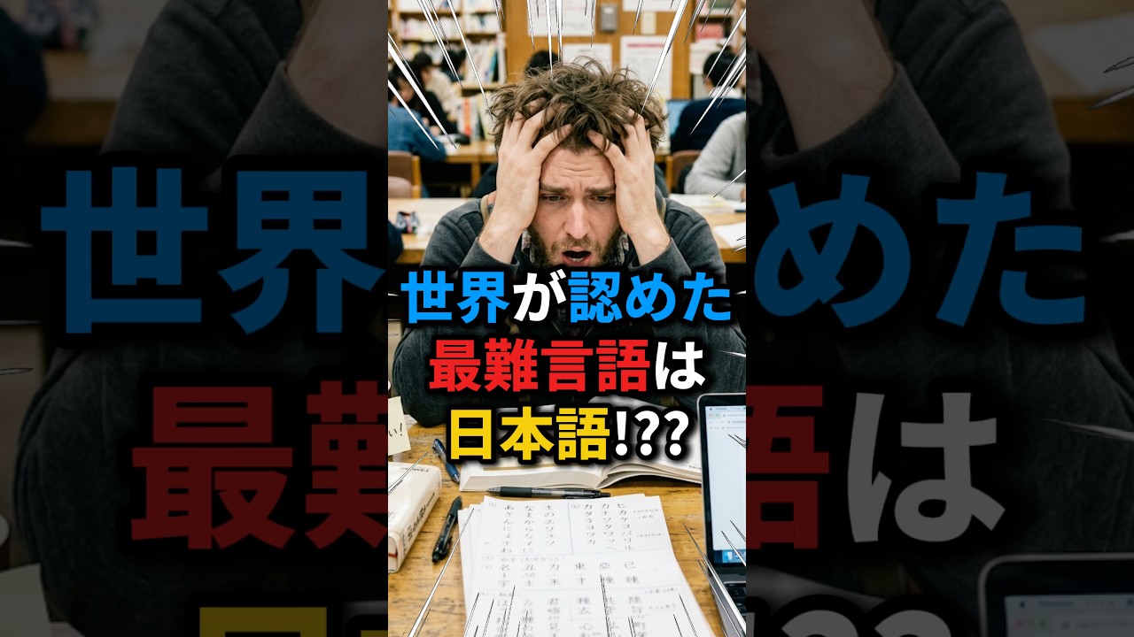 【日本語】アメリカが「世界最難関」と認定した言語が日本語だった #雑学 #日本語 #日本すごい