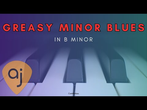 Greasy B Minor Blues Jam  Track | Piano / Keys Play Along #alphajams