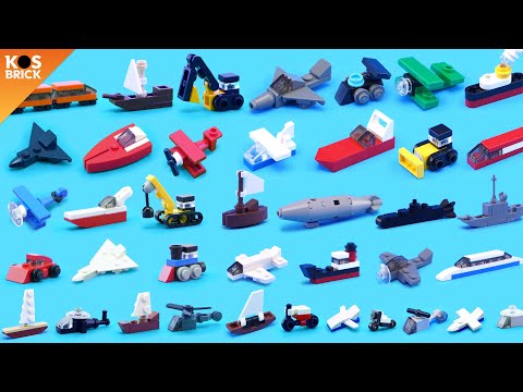 Lego Under 10 Pieces Mini Vehicles Compilation - Part 1-4 (Tutorial)