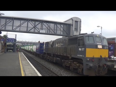 Irish Rail 071 Class Loco Number 077 On IWT Liner - Drumcondra Station, Dublin
