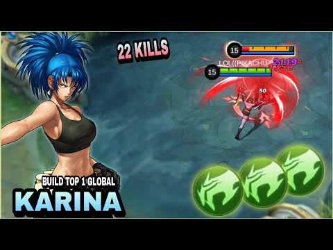 KARINA BEST BUILD 2022 | INSANE DAMAGE | BUILD TOP 1 GLOBAL KARINA | MLBB