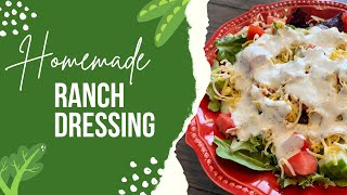 Homemade Ranch Dressing | Easy Recipe | Cook With Me