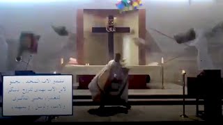 video: Watch: Beirut Priest flees for cover as debris falls during mass