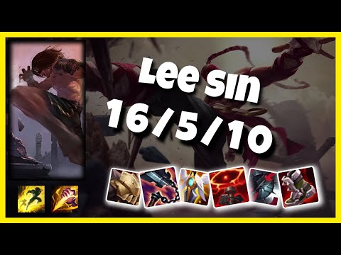 Lee Sin vs Rengar NA Challenger JUNGLE (16/5/10) Gameplay Replay - Patch 10.23