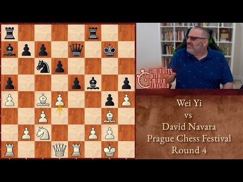 Five Minutes with Ben: Wei Yi vs David Navara, Prague Chess Festival, Round 4