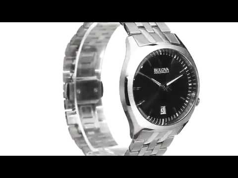 Bulova Accutron II Surveyor Stainless Steel and Black Dial Watch