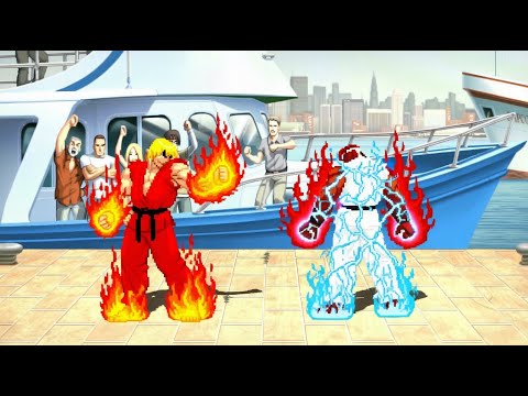 Ken Burn vs Shin Evil Ryu - Mugen Epic Match