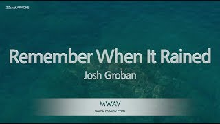 Josh Groban-Remember When It Rained (Karaoke Version)