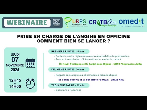 Webinaire Angine en officine