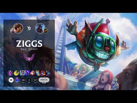 Ziggs Bot vs Aphelios - KR Master Patch 12.9