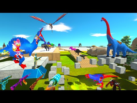 FPS AVATAR SONIC SPINOSAURUS RESCUE MISSION AGAINST T-REX SONIC - ARBS