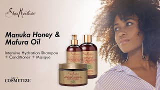 Shea Moisture Manuka Honey & Mafura Oil Intensive Hydration Shampoo + Conditioner + Masque 13oz,13oz,12oz