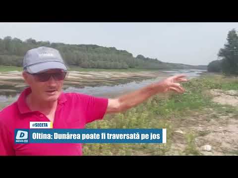 Oltina: Dunărea poate fi traversată pe jos