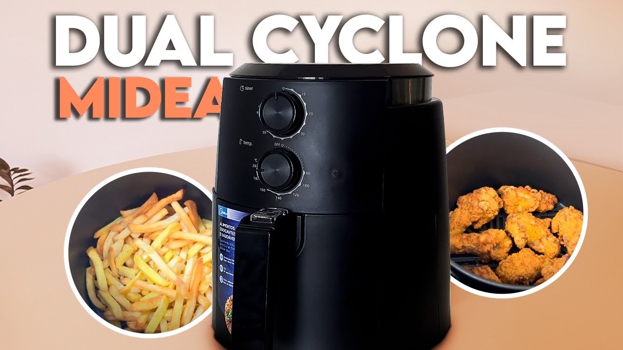 ANÁLISE COMPLETA Air Fryer MIDEA DUALCYCLONE! Fritadeira Elétrica SEM ÓLEO 3,5L! Vale a pena? 🤔