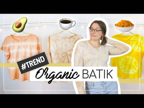 WOW! BATIK mit Lebensmitteln 🥑 So machst du dein TIE DYE Shirt mit Kurkuma, Tee oder Avocado 👕